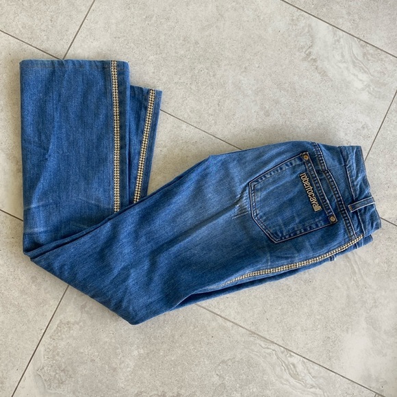 Roberto Cavalli Denim - Roberto Cavalli vintage rhinestone jeans